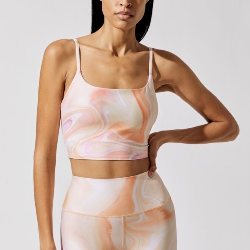 NWT Carbon38 marble print cropped tank